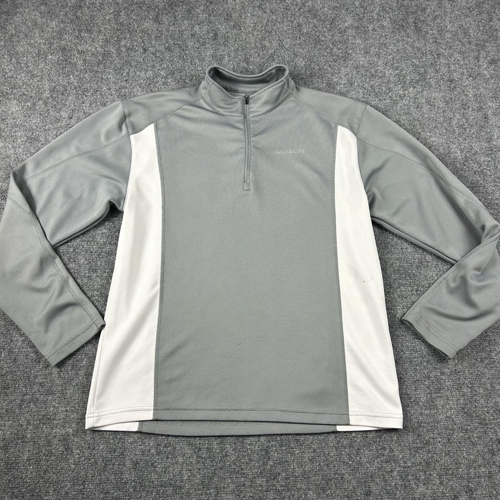 Karbon Quarter Zip Pullover Mens‎ Large Gray Colorblock K-Wick Athletic Shirt